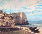 The Cliff at Etretat After the Storm - 古斯塔夫·库尔贝